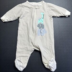 Gerber Organic Cotton Safari Striped Footed Sleep & Play 0–3M